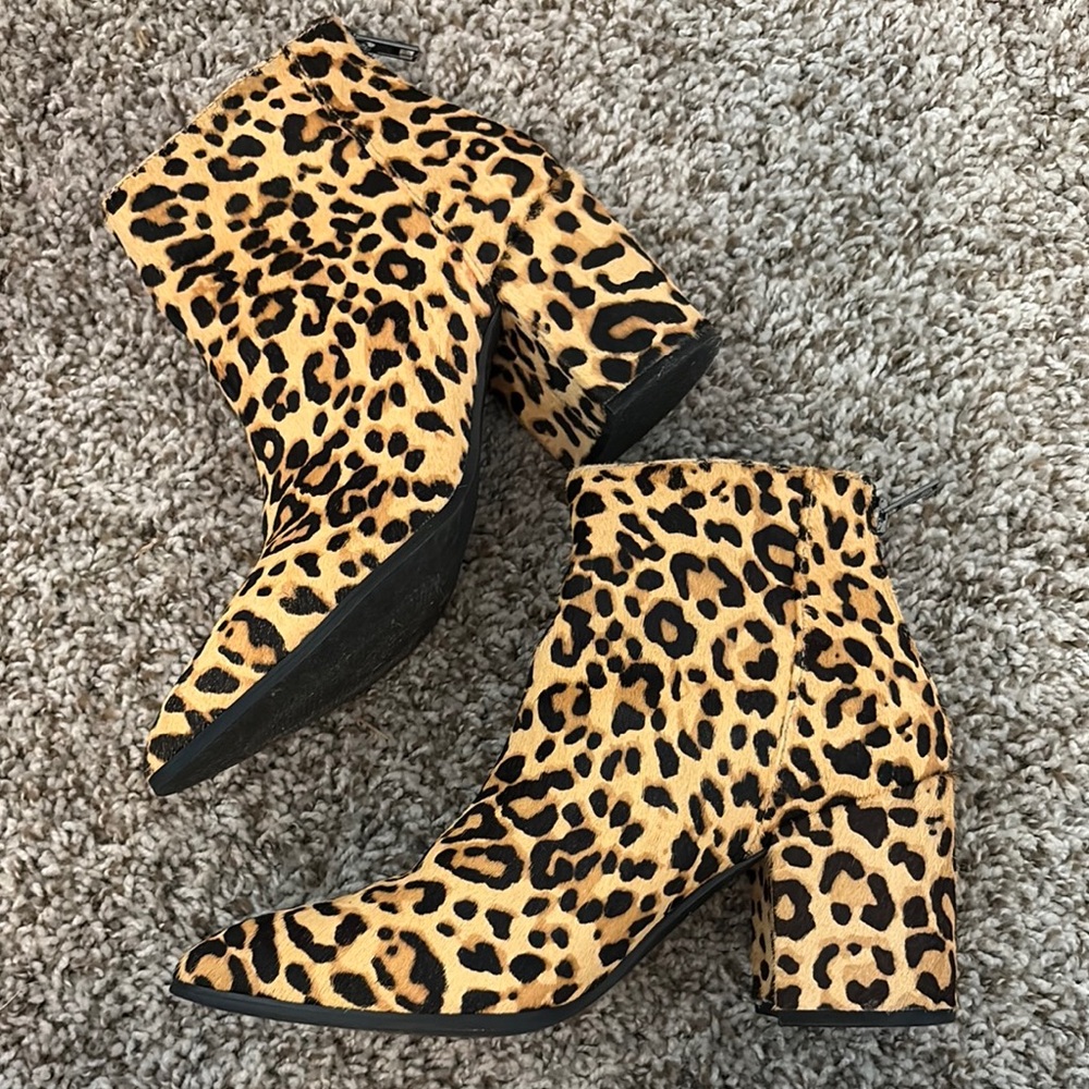 Steve Madden Leopard Print Ankle Boots